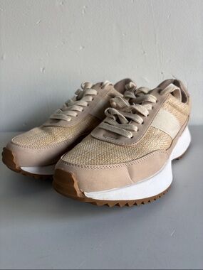 DV by Dolce Vita Beige and White Breela Sneakers